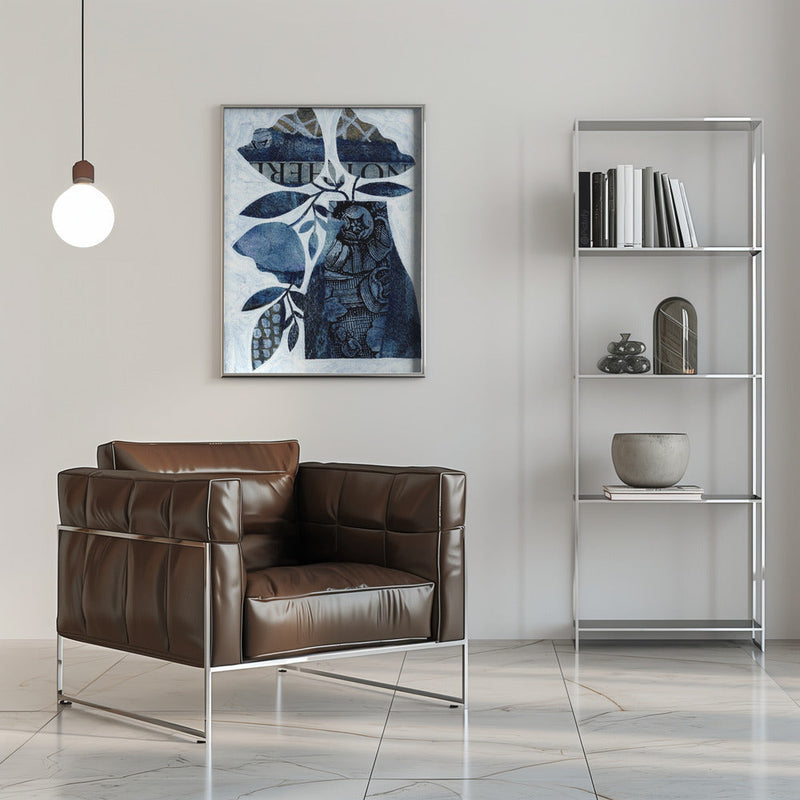 Indigo Blue Tulips - Stretched Canvas, Poster or Fine Art Print I Heart Wall Art