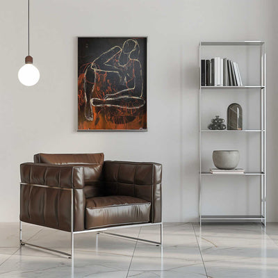 “Woman In Red” - Stretched Canvas, Poster or Fine Art Print