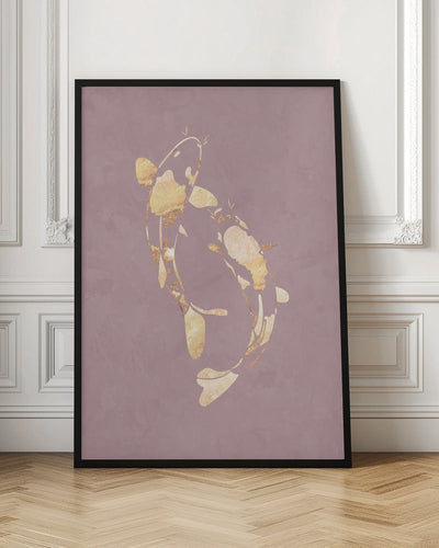 Pink Gold Koi Fish 1 - Stretched Canvas, Poster or Fine Art Print I Heart Wall Art