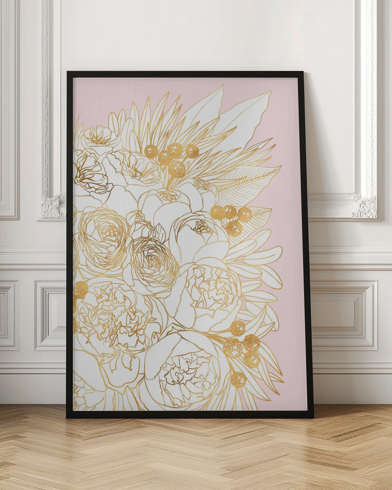 Rekha floral art pair (right) - Stretched Canvas, Poster or Fine Art Print I Heart Wall Art