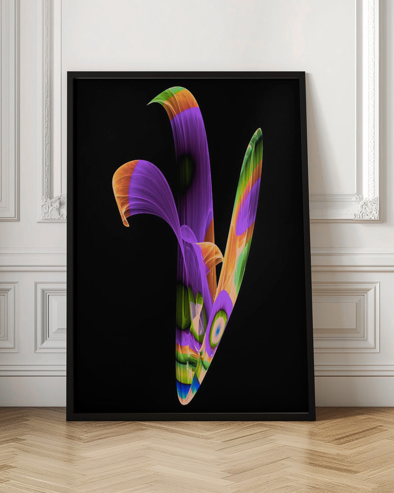 Digital Flower - Stretched Canvas, Poster or Fine Art Print I Heart Wall Art