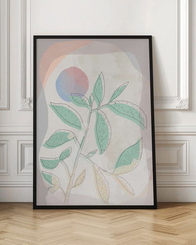 Pastel Leaves - Stretched Canvas, Poster or Fine Art Print I Heart Wall Art