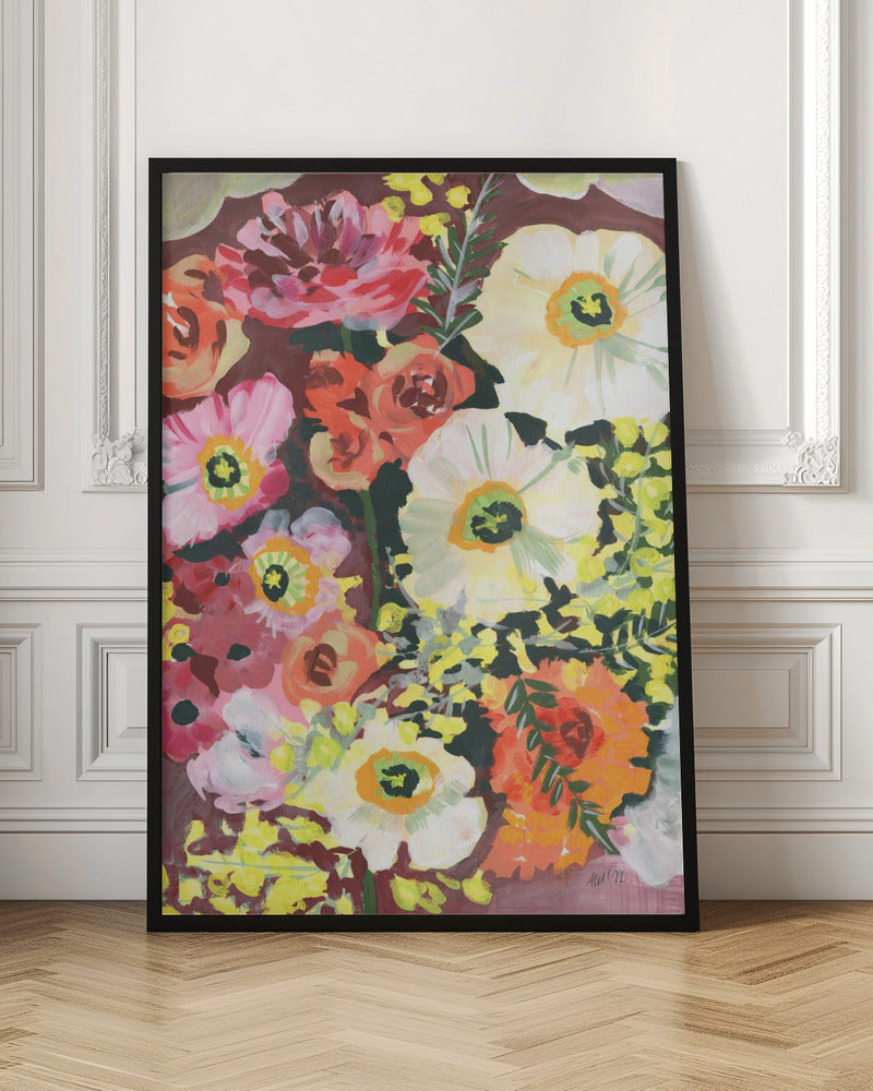 White Anemones - Stretched Canvas, Poster or Fine Art Print I Heart Wall Art