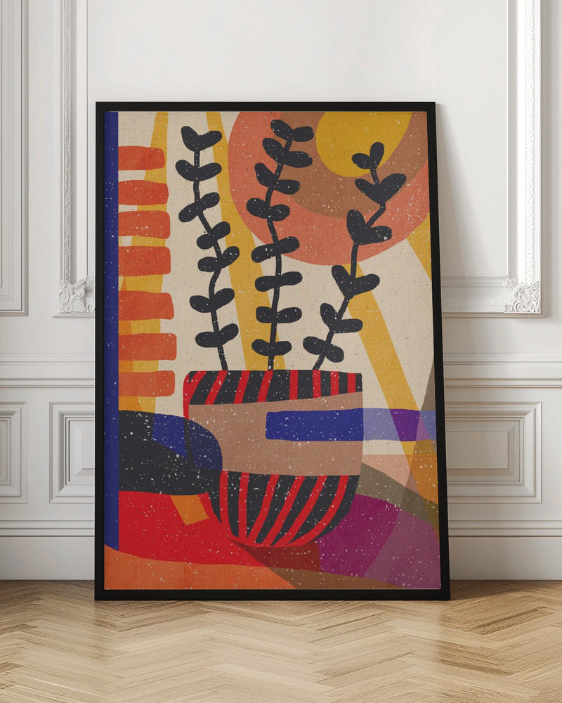 Plant in the Shadow - Stretched Canvas, Poster or Fine Art Print I Heart Wall Art