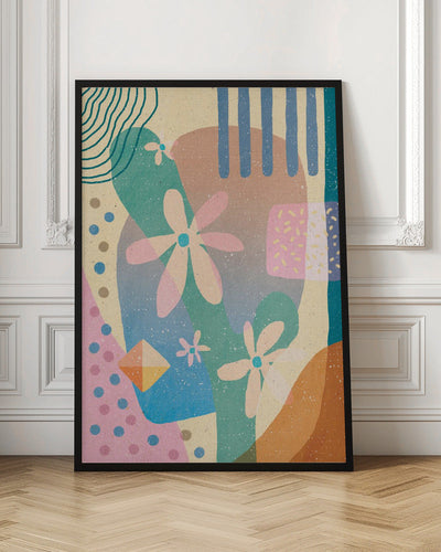 Abstraction of Flowers - Stretched Canvas, Poster or Fine Art Print I Heart Wall Art