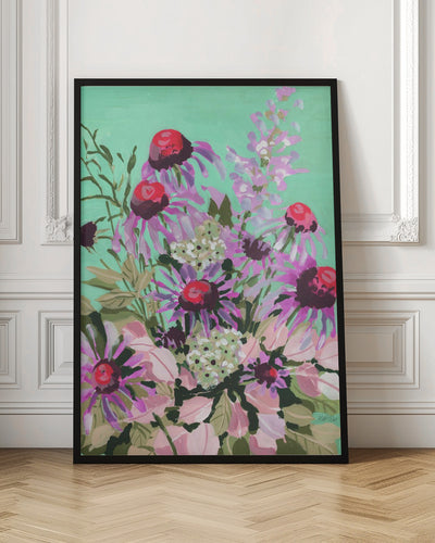 Echinacea Red And Pink - Stretched Canvas, Poster or Fine Art Print I Heart Wall Art