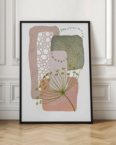 Delicate Pink and Green-2 - Stretched Canvas, Poster or Fine Art Print I Heart Wall Art