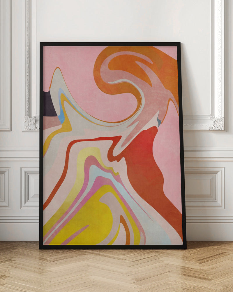 Organic Bauhaus Waved2 - Stretched Canvas, Poster or Fine Art Print I Heart Wall Art