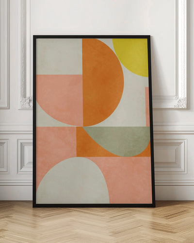 Summer Circles22 3 V - Stretched Canvas, Poster or Fine Art Print I Heart Wall Art