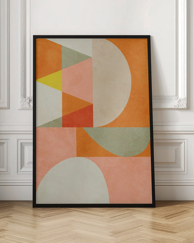 Summer Circles22 4 V - Stretched Canvas, Poster or Fine Art Print I Heart Wall Art