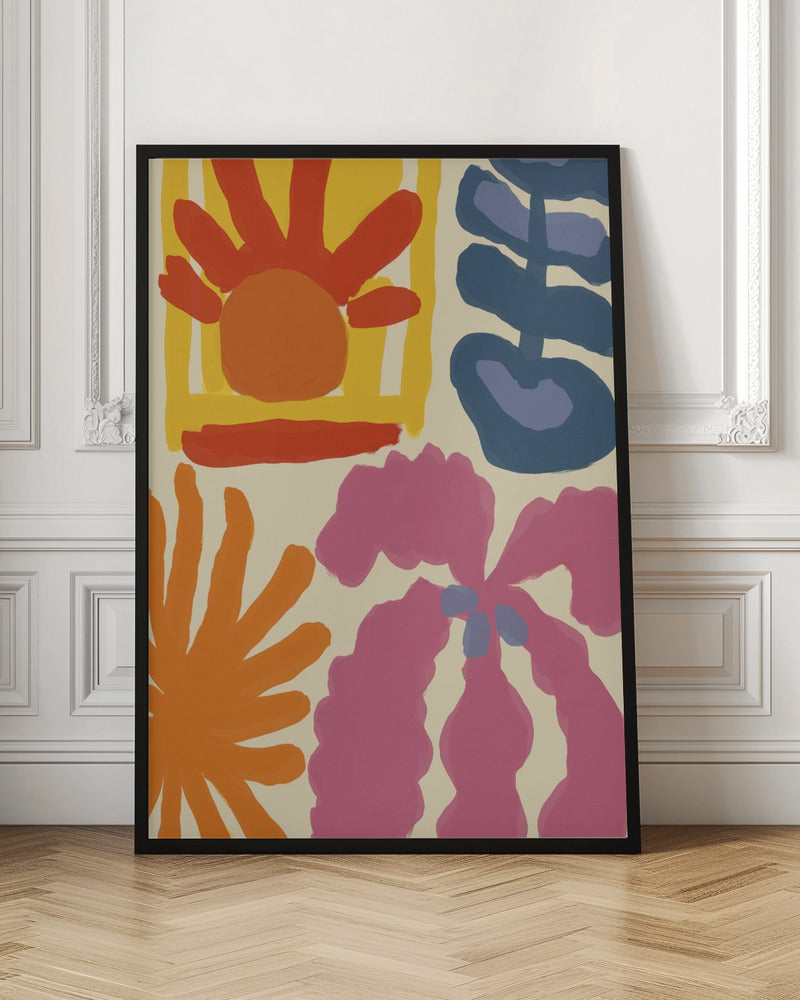 Happy Summer No 2 - Stretched Canvas, Poster or Fine Art Print I Heart Wall Art