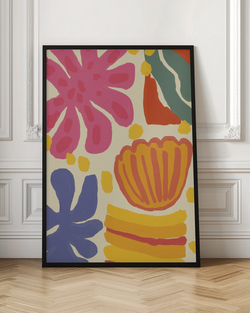 Happy Summer No 4 - Stretched Canvas, Poster or Fine Art Print I Heart Wall Art