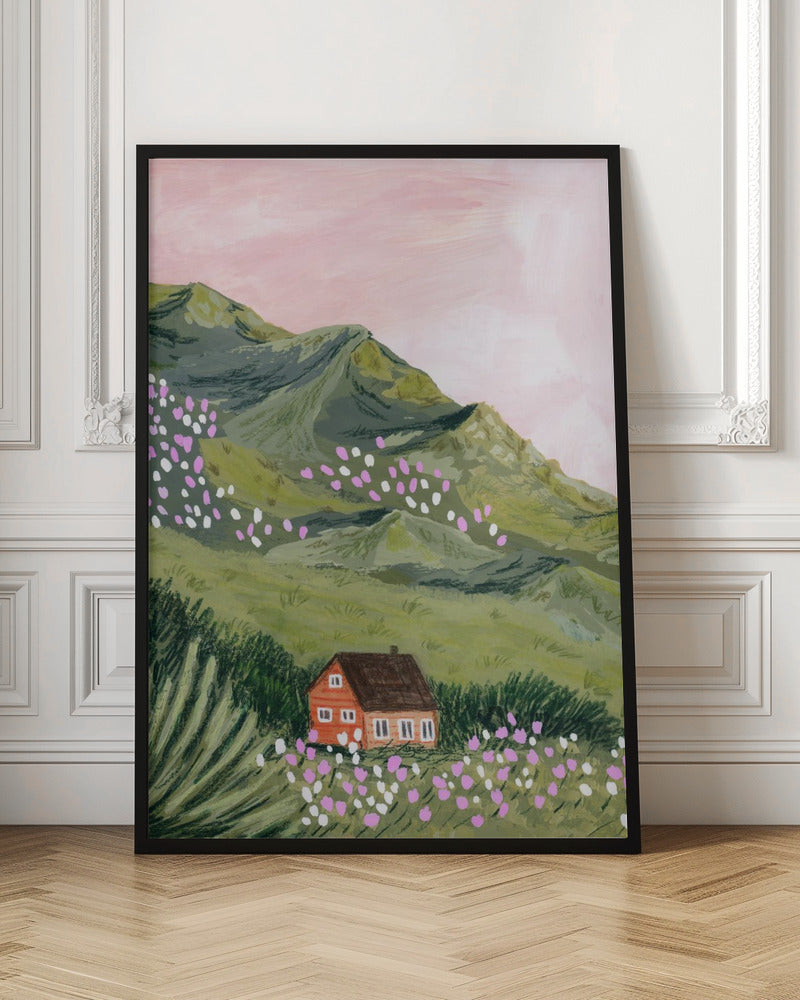 Mountain House - Stretched Canvas, Poster or Fine Art Print I Heart Wall Art