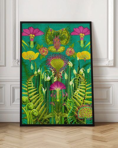 Electric Meadow.png - Stretched Canvas, Poster or Fine Art Print I Heart Wall Art