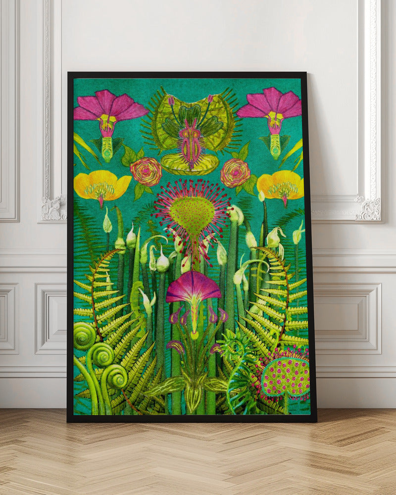 Electric Meadow.png - Stretched Canvas, Poster or Fine Art Print I Heart Wall Art