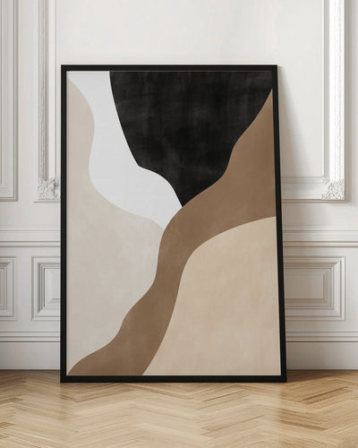 Abstract Beige and Brown Art - Stretched Canvas, Poster or Fine Art Print I Heart Wall Art