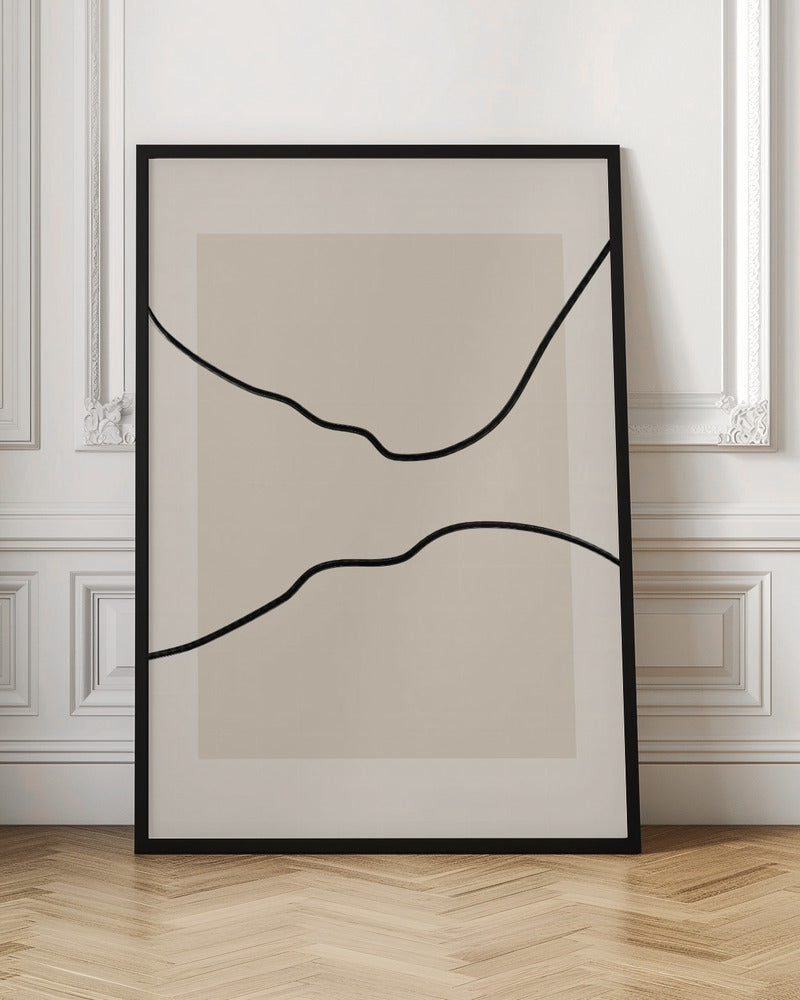 Soft Abstract Lines Art - Stretched Canvas, Poster or Fine Art Print I Heart Wall Art