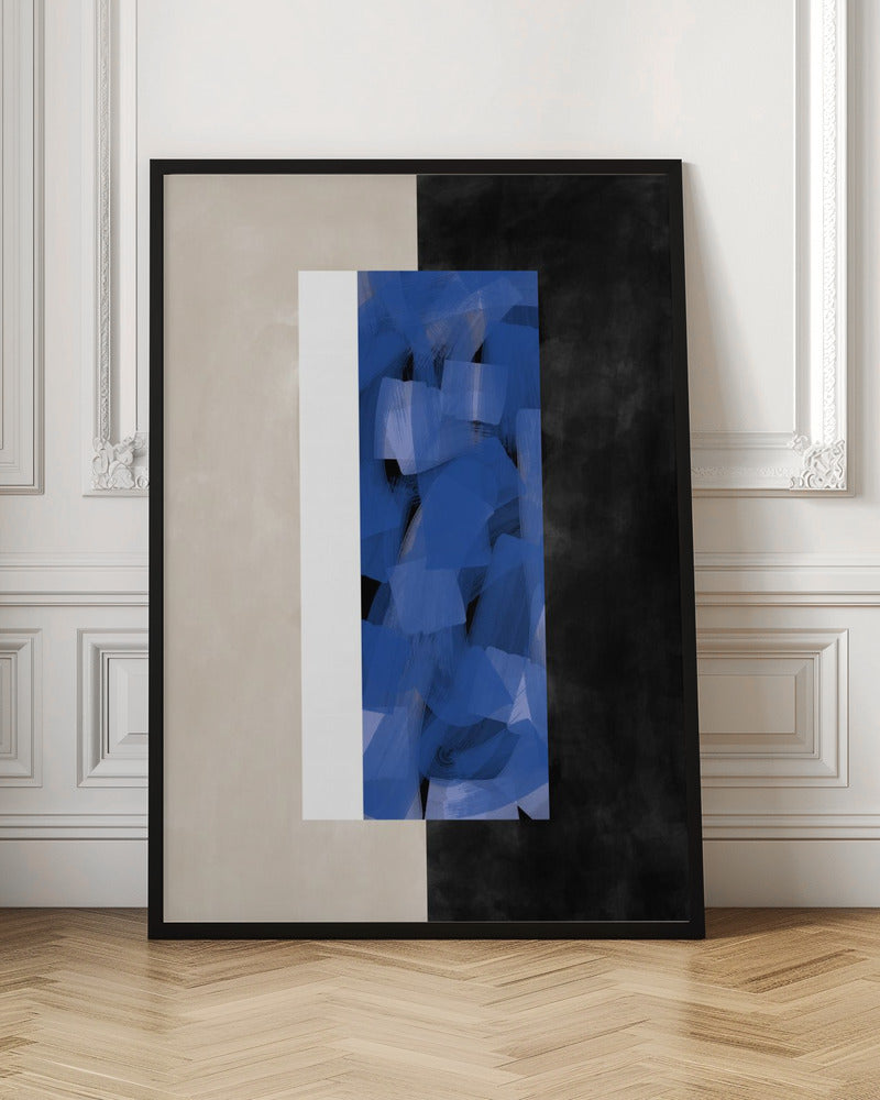 Blue Block Essence - Stretched Canvas, Poster or Fine Art Print I Heart Wall Art