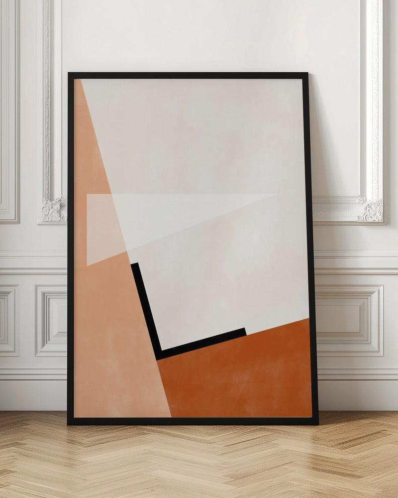 Abstract Geometric Art With Muted Tones - Stretched Canvas, Poster or Fine Art Print I Heart Wall Art