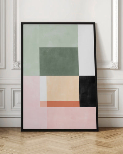 Abstract Composition With Geometric Shapes - Stretched Canvas, Poster or Fine Art Print I Heart Wall Art