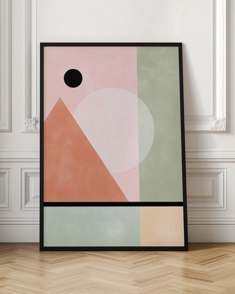 Geometric Shapes In Pastel Tones - Stretched Canvas, Poster or Fine Art Print I Heart Wall Art