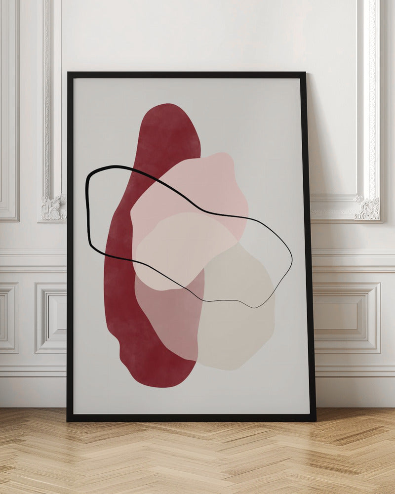 Crimson Flow - Stretched Canvas, Poster or Fine Art Print I Heart Wall Art