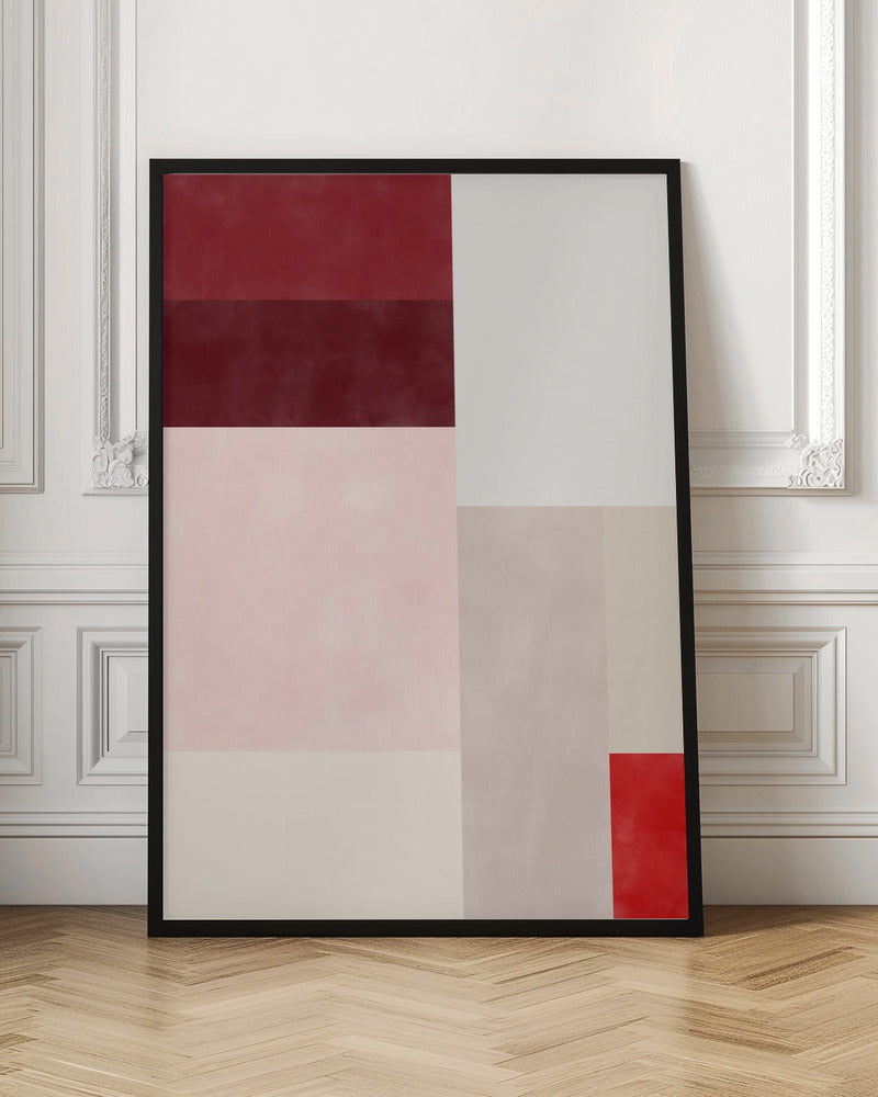 Crimson Hues Harmony - Stretched Canvas, Poster or Fine Art Print I Heart Wall Art