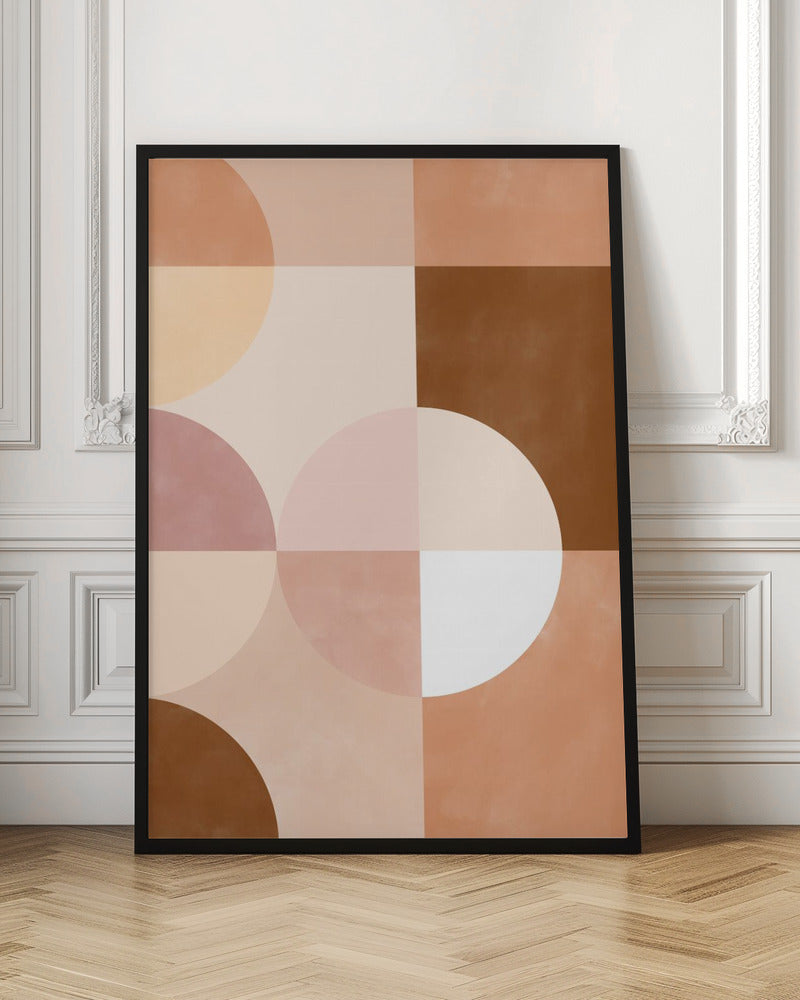 Overlapping Circles And Squares - Stretched Canvas, Poster or Fine Art Print I Heart Wall Art