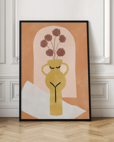 Stylized Vase Resembling A Female Form - Stretched Canvas, Poster or Fine Art Print I Heart Wall Art