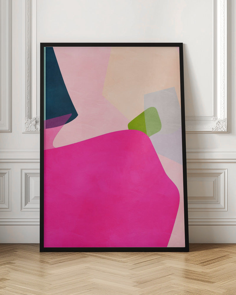 Pink pastel shape - Stretched Canvas, Poster or Fine Art Print I Heart Wall Art