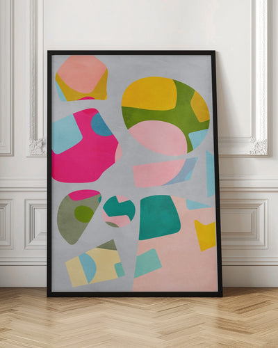 Minimal cutout colorful - Stretched Canvas, Poster or Fine Art Print I Heart Wall Art