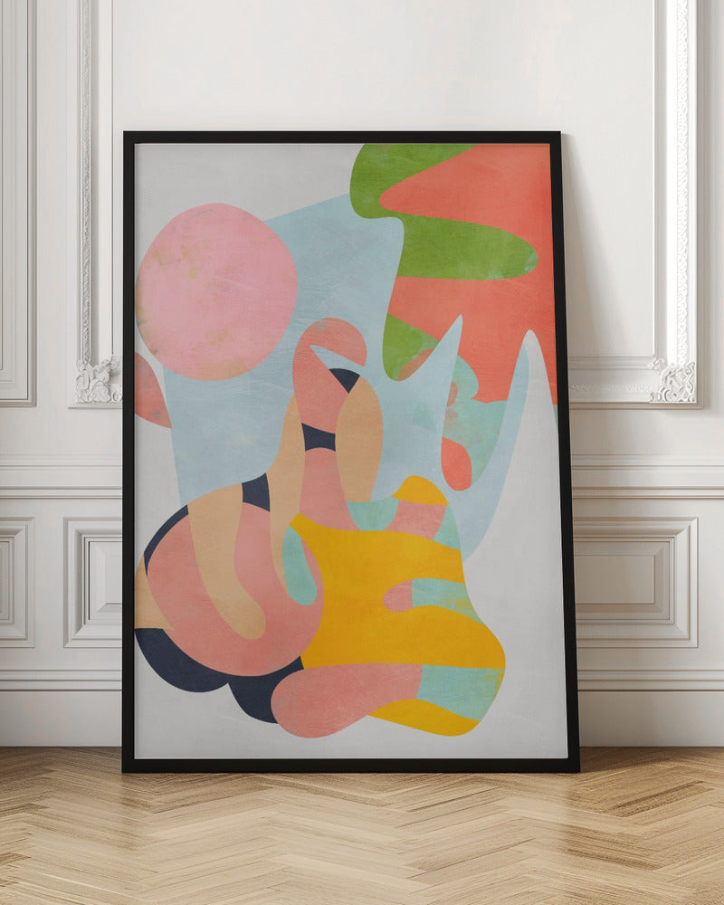 Pastel cut out - Stretched Canvas, Poster or Fine Art Print I Heart Wall Art