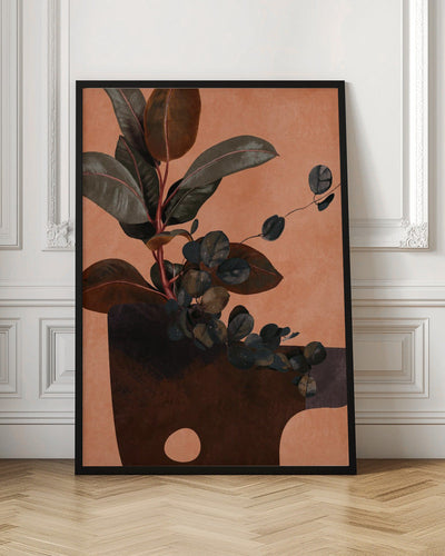 Leaves More 6 Red - Stretched Canvas, Poster or Fine Art Print I Heart Wall Art