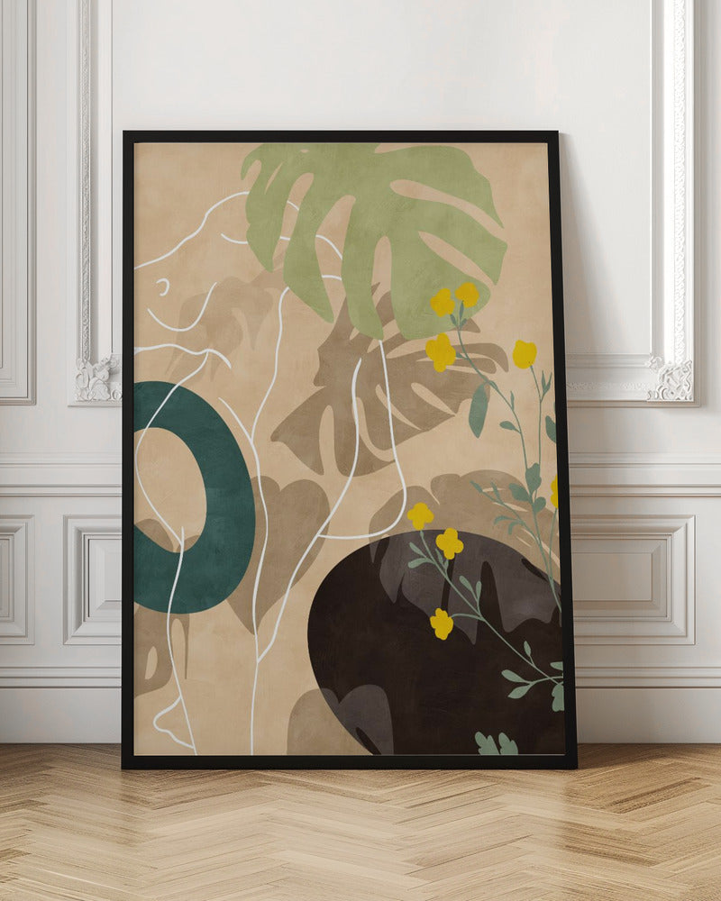 Leaves Nude 24. Januar 2021 13 Kopie - Stretched Canvas, Poster or Fine Art Print I Heart Wall Art