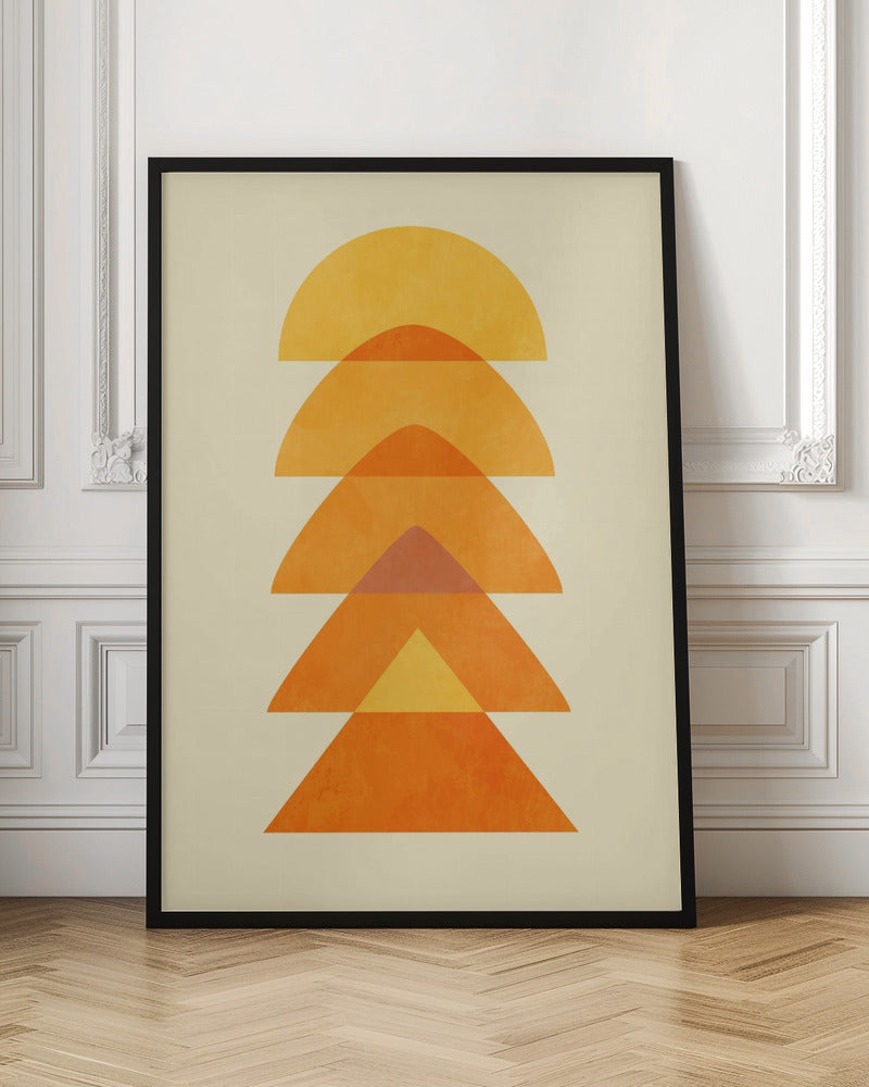 Spring Mid Rhapsody Orange 5 - Stretched Canvas, Poster or Fine Art Print I Heart Wall Art