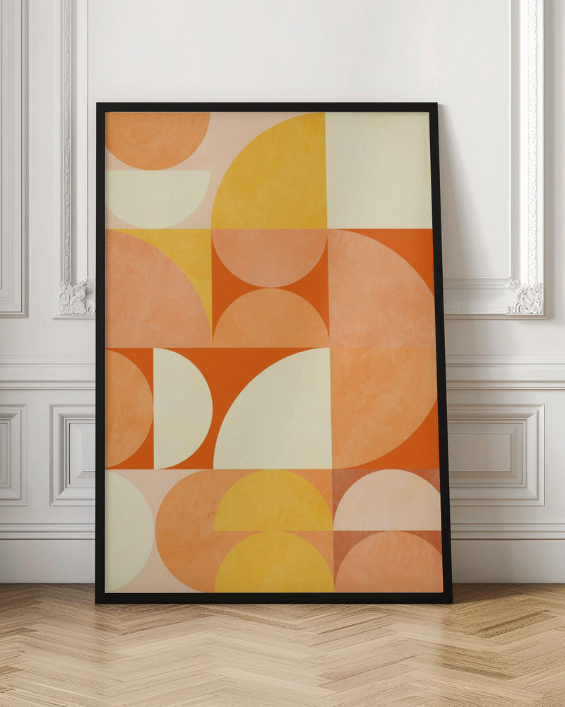 Spring Mid Rhapsody Orange 3 - Stretched Canvas, Poster or Fine Art Print I Heart Wall Art
