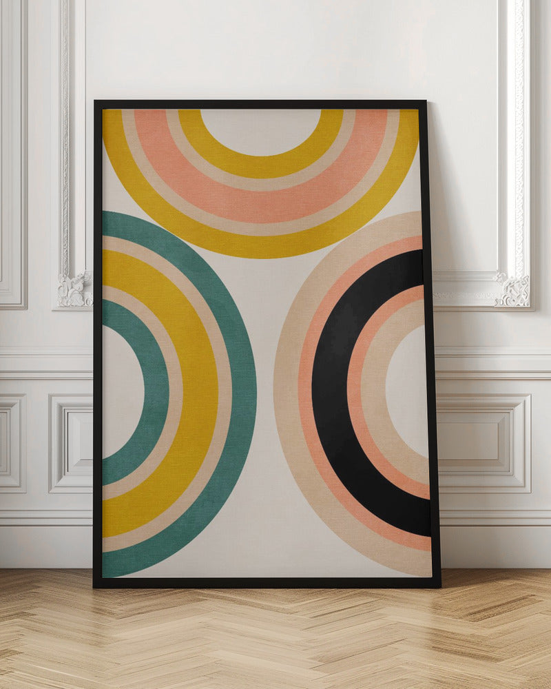 Rainbow Suns 11 Kopie - Stretched Canvas, Poster or Fine Art Print I Heart Wall Art