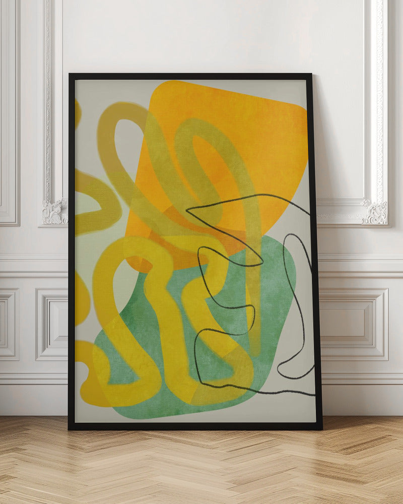 Painted Lines 8 Kopie - Stretched Canvas, Poster or Fine Art Print I Heart Wall Art