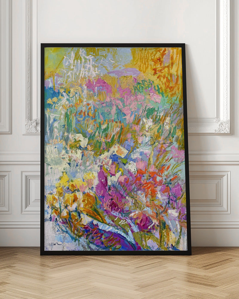 Vibrant Garden Dream - Stretched Canvas, Poster or Fine Art Print I Heart Wall Art