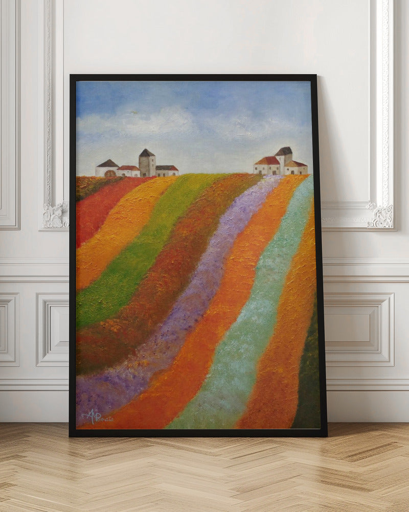 Stripy Valley - Stretched Canvas, Poster or Fine Art Print I Heart Wall Art