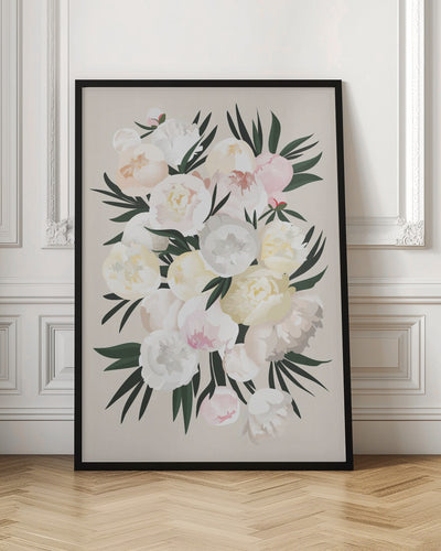 Dara bouquet in beige - Stretched Canvas, Poster or Fine Art Print I Heart Wall Art