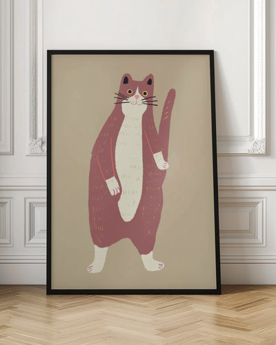 Brown and white cat - Stretched Canvas, Poster or Fine Art Print I Heart Wall Art
