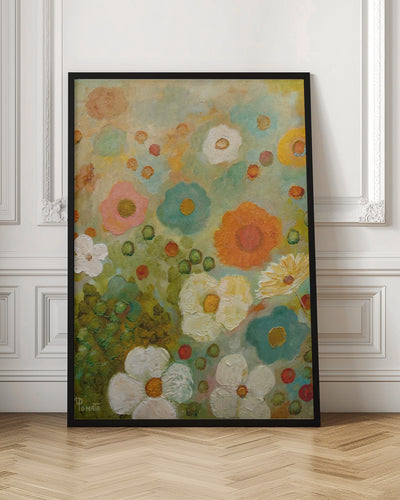 Flower Whirl - Stretched Canvas, Poster or Fine Art Print I Heart Wall Art