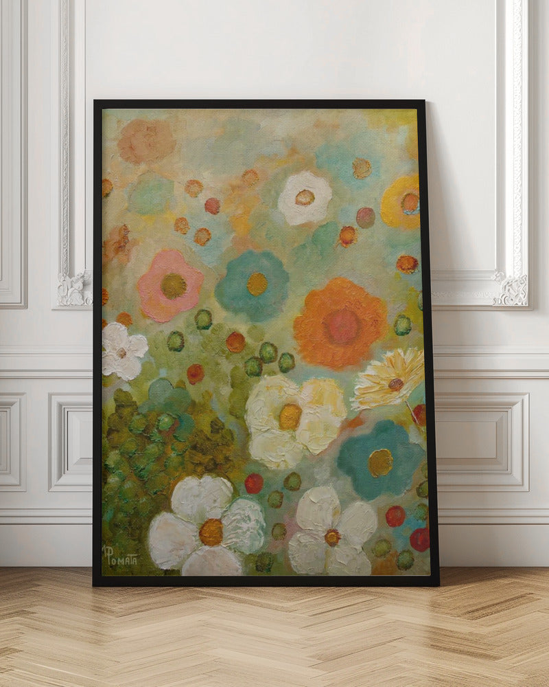 Flower Whirl - Stretched Canvas, Poster or Fine Art Print I Heart Wall Art