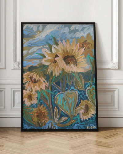 Sunflowers Print - Stretched Canvas, Poster or Fine Art Print I Heart Wall Art