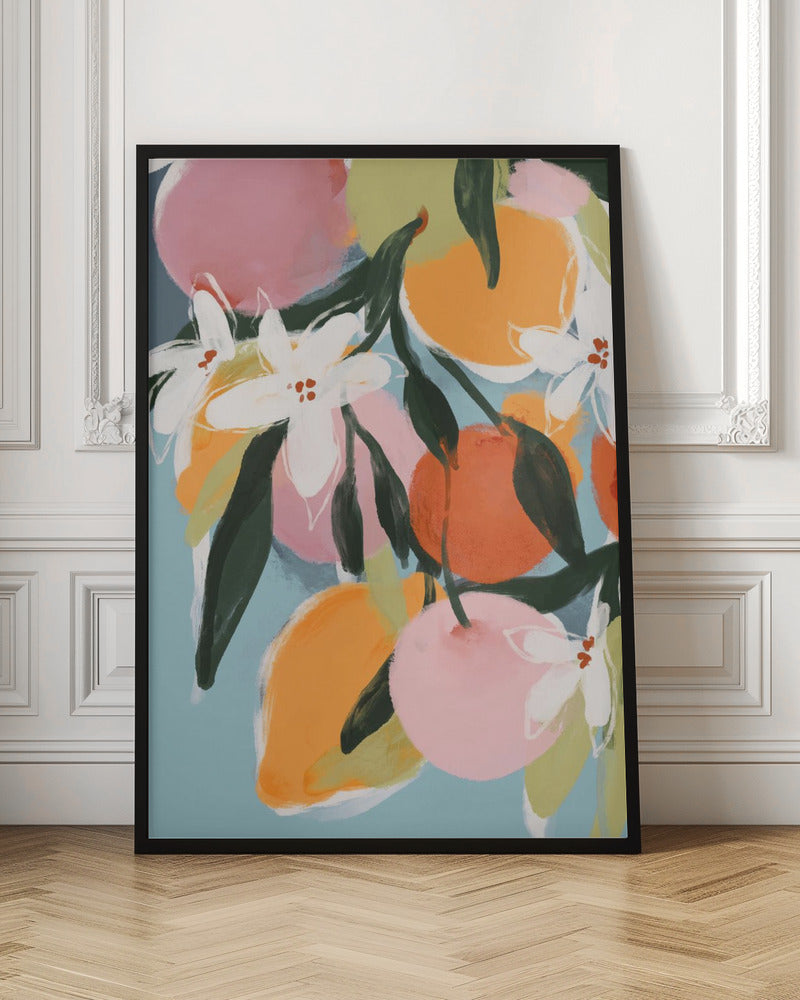 Fruity Summer No 4 - Stretched Canvas, Poster or Fine Art Print I Heart Wall Art