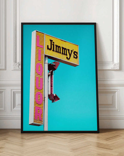 Jimmy's Liquor Sign - Stretched Canvas, Poster or Fine Art Print I Heart Wall Art
