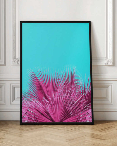 Electric Pink Palm Fronds - Stretched Canvas, Poster or Fine Art Print I Heart Wall Art