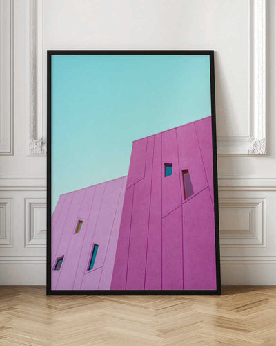 Saguaro Hotel Pink Building Walls - Stretched Canvas, Poster or Fine Art Print I Heart Wall Art