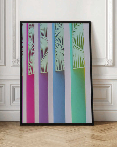 Rainbow Color Wall at The Saguaro - Stretched Canvas, Poster or Fine Art Print I Heart Wall Art